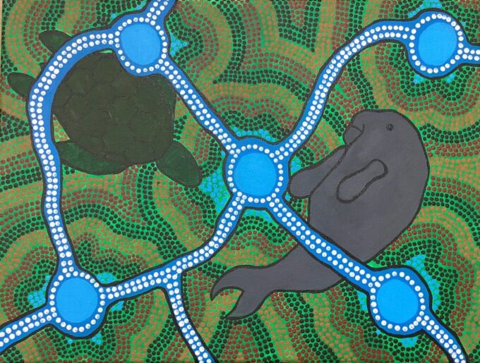 76-24 - <i>Dugong and sea turtle </i> - Brieanna Tyrrell